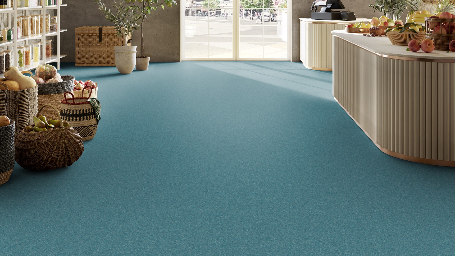 Ковролин Associated Weavers Медуза цвет 70 Caspian 1000×4000×5,2 фото в интерьере